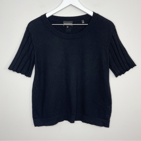Emporio Armani Sweaters - 𝅺emporio Armani Black Short Sleeve Jumper